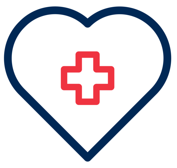 Health Icon - Heart with red plus